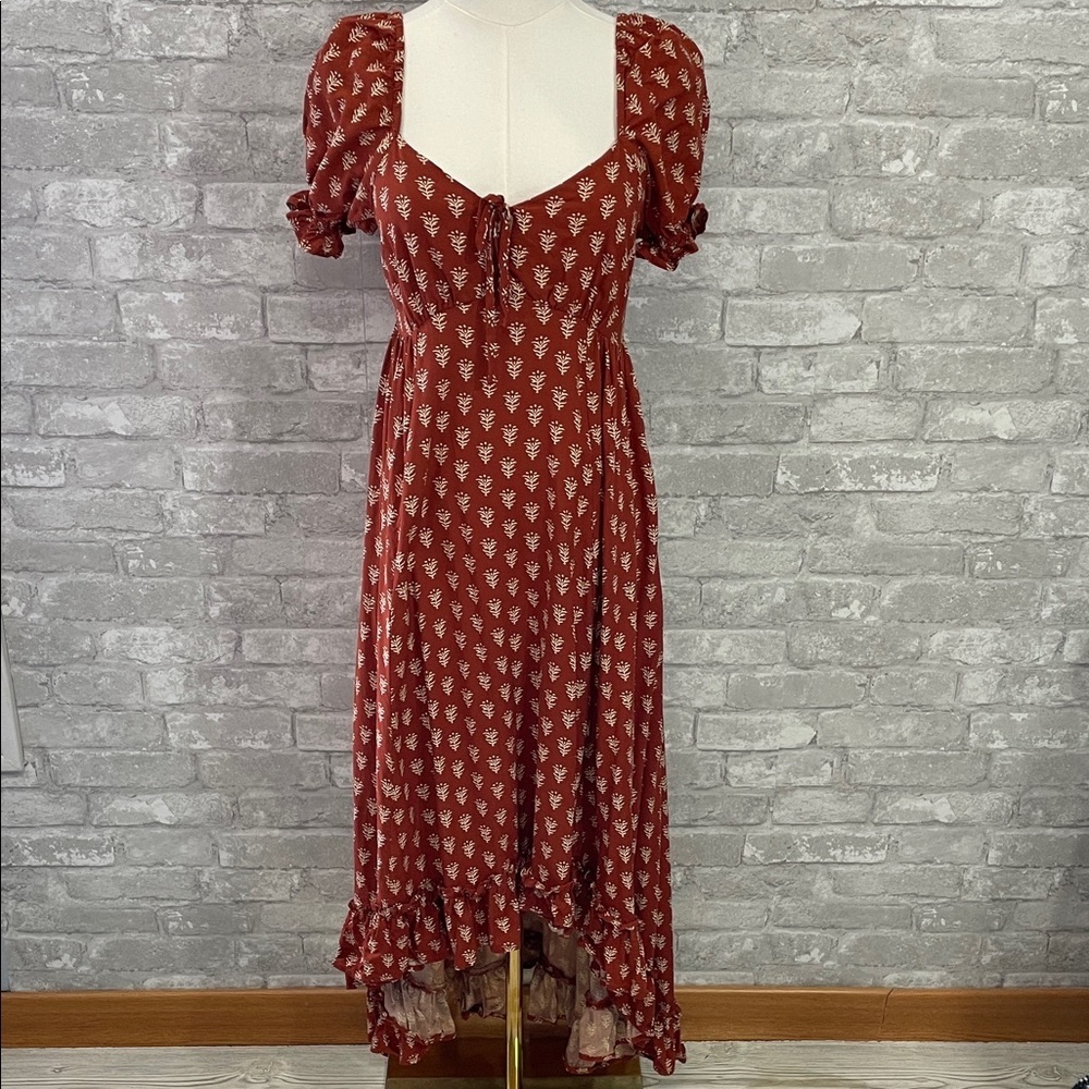 Patrons of Peace Rust Floral Dress